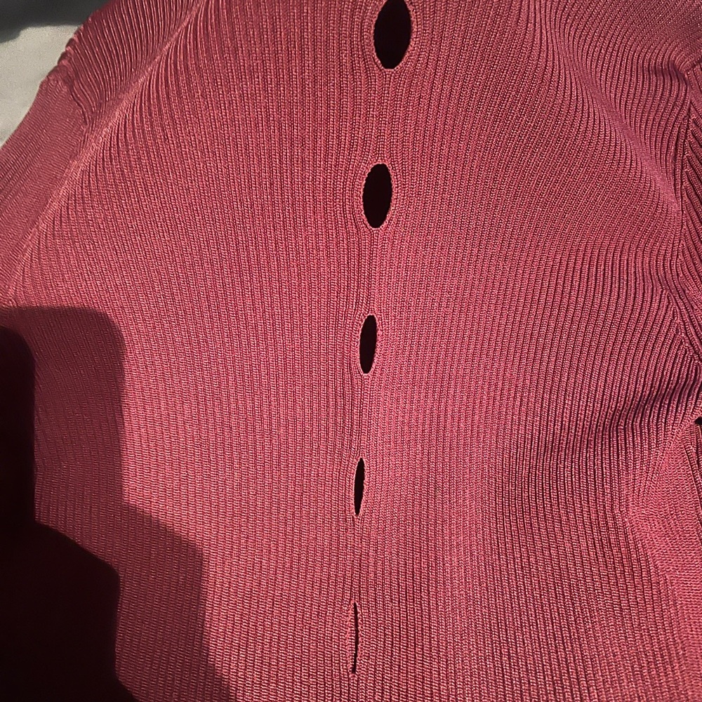 INTERMIX Burgundy Ribbed sweater - Picture 2 of 6